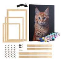Kit Pintura Terapêutica  - Gato de Olhos Azuis