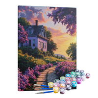 Kit Pintura Terapêutica  - Por do Sol na Casa Florida