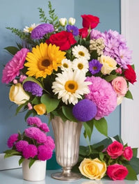 Kit Pintura com Diamantes - Buque de Flores