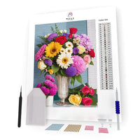 Kit Pintura com Diamantes - Buque de Flores