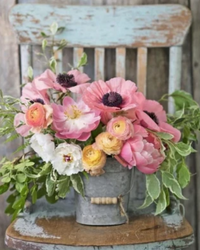 Kit Pintura com Diamantes - Flores Rosas