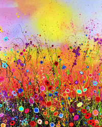 Kit Pintura com Diamantes - Flores Coloridas