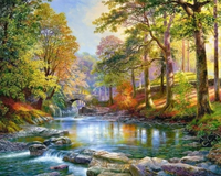 Kit Pintura com Diamantes - Riacho no Campo