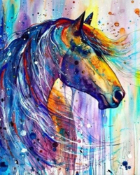 Kit Pintura com Diamantes - Cavalo Colorido Pintura