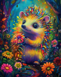 Kit Pintura com Diamantes - Ouriço