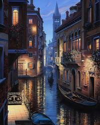 Kit Pintura com Diamantes - Canais de Veneza