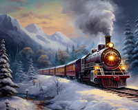 Kit Pintura com Diamantes - Trem Vintage