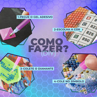 Kit Pintura com Diamantes - Buque de Flores