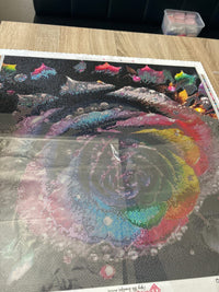 Kit Pintura com Diamantes - Flor Colorida Psicodelica