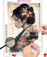 Kit Pintura com Diamantes - A Gueixa