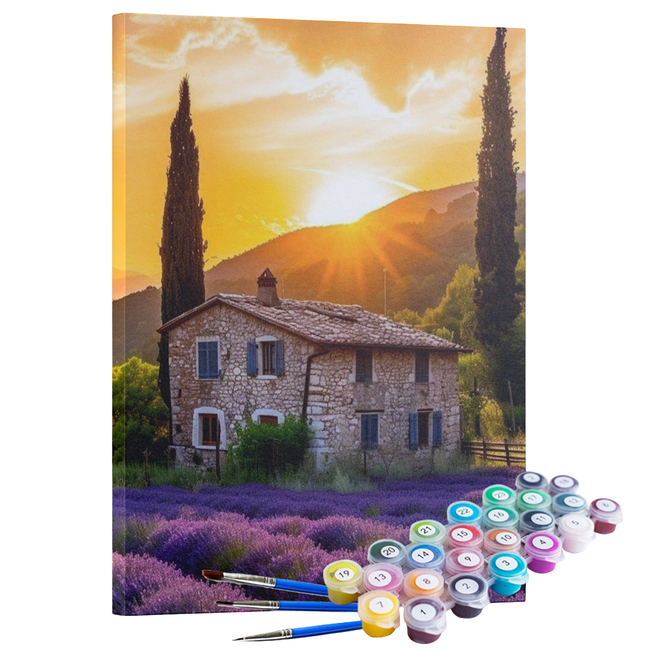 Kit Pintura Terapêutica  - Lavandas ao Amanhecer