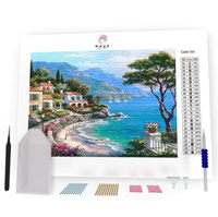 Kit Pintura com Diamantes - Vilarejo na praia