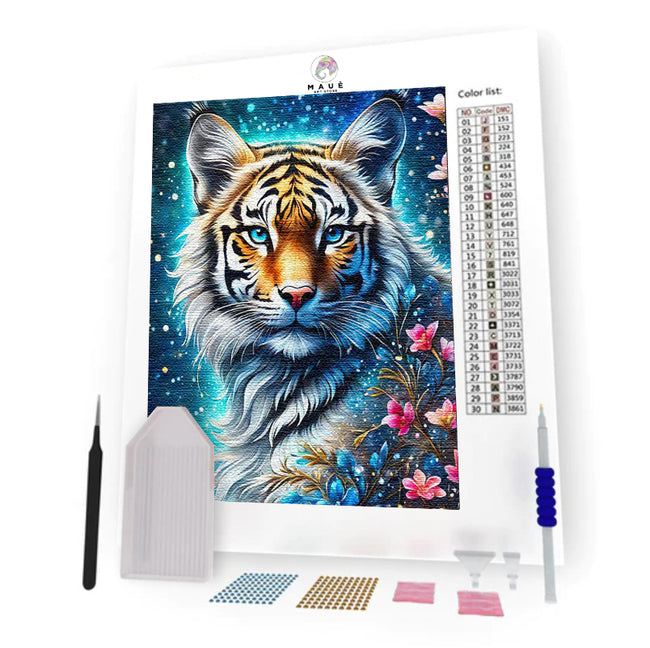 Kit Pintura com Diamantes - O tigre