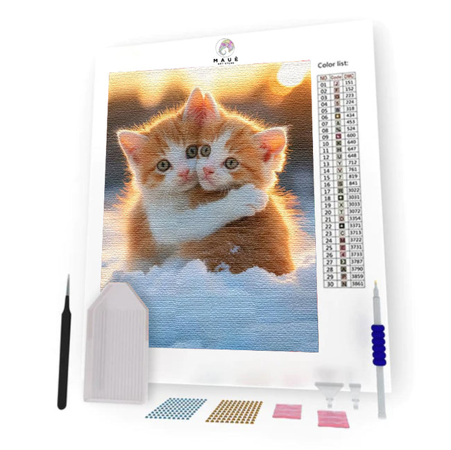 Kit Pintura com Diamantes - Filhotes de Gatos