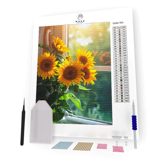 Kit Pintura com Diamantes - Girassóis