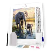 Kit Pintura com Diamantes - Elefantes