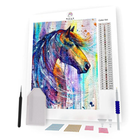 Kit Pintura com Diamantes - Cavalo Colorido Pintura