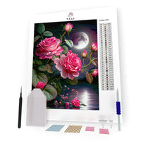Kit Pintura com Diamantes - Rosas no Luar