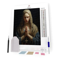 Kit Pintura com Diamantes - Santa Maria rezando