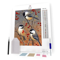 Kit Pintura com Diamantes - Passarinhos na arvore