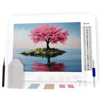 Kit Pintura com Diamantes - Cerejeira no Lago