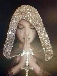 Kit Pintura com Diamantes - Mulher com Cruz