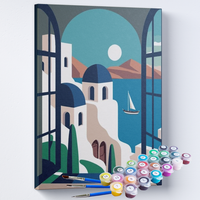 Kit Pintura Terapêutica  - Janela de Santorini