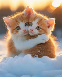 Kit Pintura com Diamantes - Filhotes de Gatos