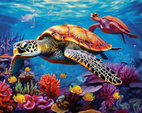 Kit Pintura com Diamantes - Tartaruga Maritima