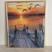 Kit Pintura com Diamantes - Por do Sol no Pier