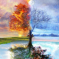 Kit Pintura com Diamantes - Quatro Estacoes