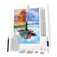 Kit Pintura com Diamantes - Quatro Estacoes