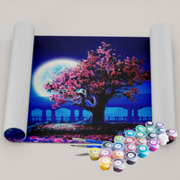 Kit Pintura Terapêutica  - Cerejeira Florida no Luar