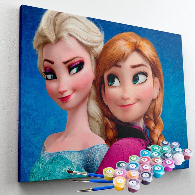 Kit Pintura Terapêutica  -  Frozen Anna e Elsa