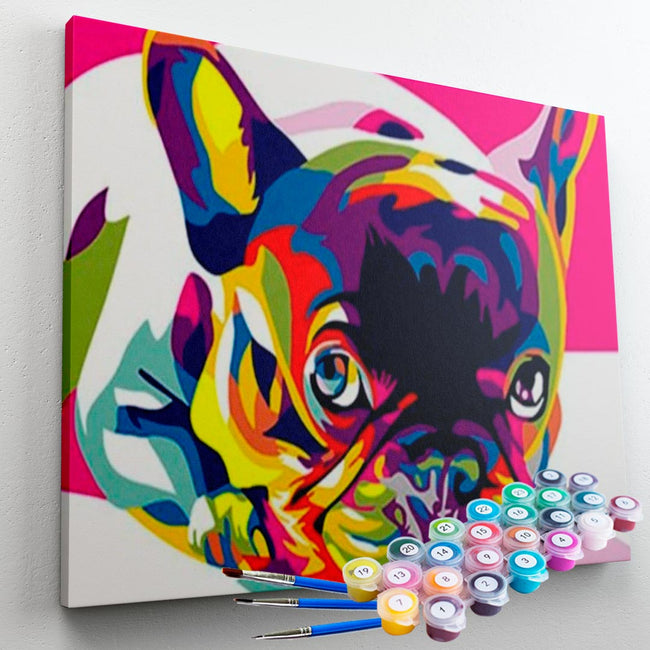 Kit Pintura Terapêutica - Bulldog Colorido