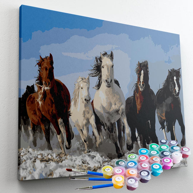 Pintura Terapêutica  -  Cavalos Selvagens