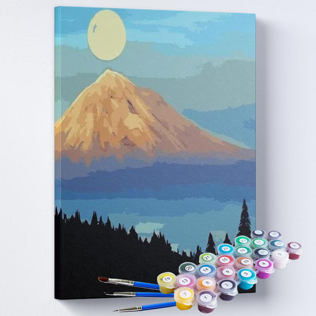 Kit Pintura Terapêutica  - Encontro da lua e montanha