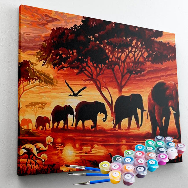 Kit Pintura Terapêutica  - Elefantes Africanos