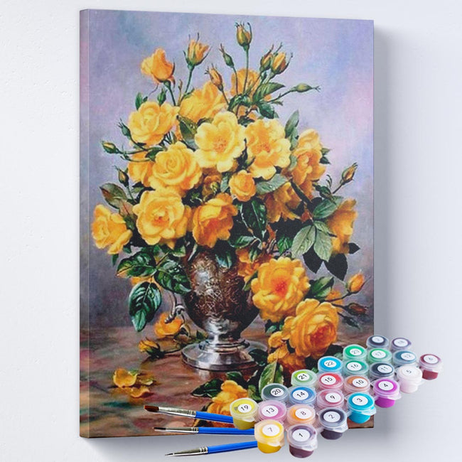 Kit Pintura Terapêutica  - Flores Amarelas
