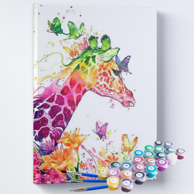 Kit Pintura Terapêutica  - Girafa Abstrata