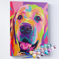 Kit Pintura Terapêutica  - Golden Retriever Colorido