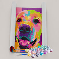 Kit Pintura Terapêutica  - Golden Retriever Colorido