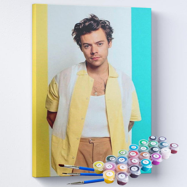 Kit Pintura Terapêutica  - Harry Styles Camisa Colorida