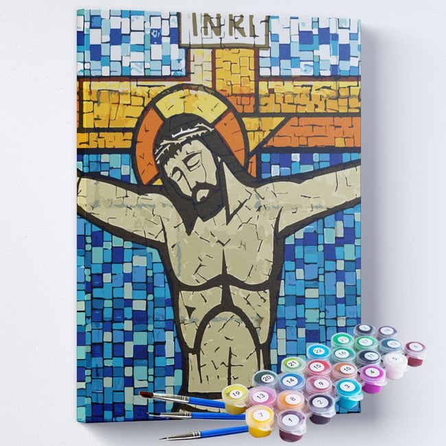 Kit Pintura Terapêutica  -  Jesus Mosaico