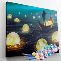 Kit Pintura Terapêutica  - Lago Noturno Lual