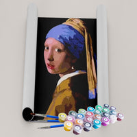 Kit Pintura Terapêutica - Moça com brinco de pérola, de Johannes Vermeer