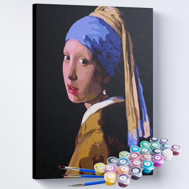 Kit Pintura Terapêutica - Moça com brinco de pérola, de Johannes Vermeer
