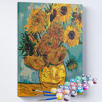 Kit Pintura Terapêutica - Os Girassóis de Van Gogh