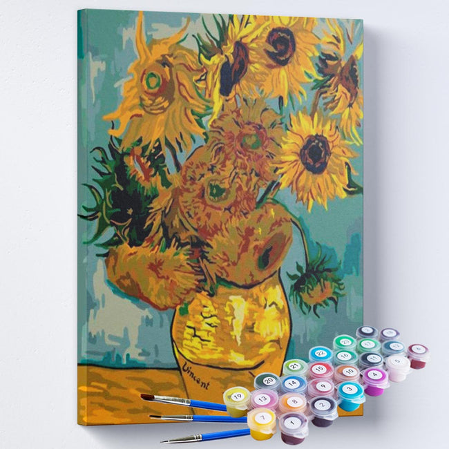 Kit Pintura Terapêutica - Os Girassóis de Van Gogh