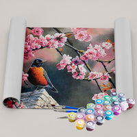 Kit Pintura Terapêutica  - Pássaro nas Cerejeiras